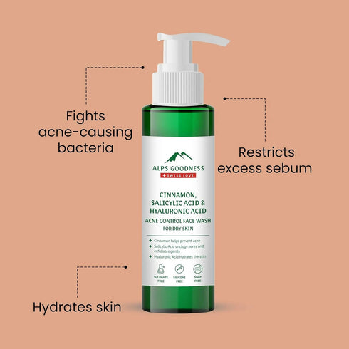 Alps Goodness Cinnamon Salicylic Acid and Hyaluronic Acid Facewash